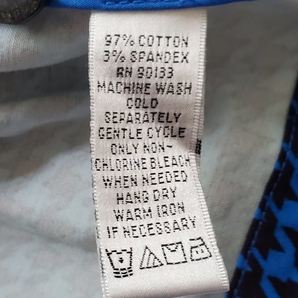 Joan Rivers Blue Black Houndstooth Button Front Blazer With Shirring Detail S - Picture 12 of 14